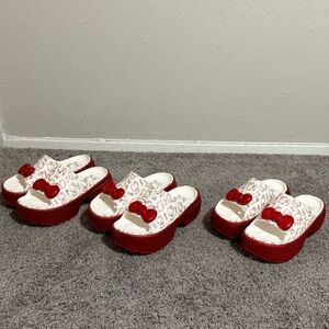 Crocs x Hello Kitty Stomp Slide Bundle White Red Women’s Size 10